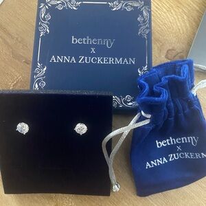 New! Bethenny Frankel/Anna Zuckerman Just Like Diamonds 4 Carat Studs